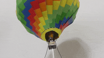 Cardstock balloon with "flame"