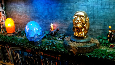Disney's Indiana Jones Crystal Skull&Jurassic T Rex dioramas