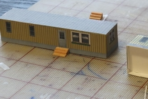 Flat roof trailer model created using Model Builder Diorama Software