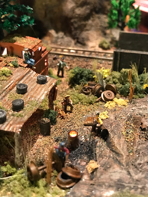 Hobo Camp With Fire Barrel