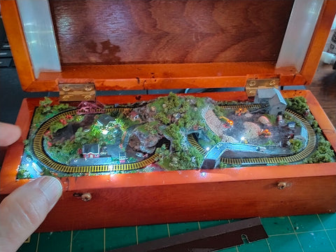 Miniature train set