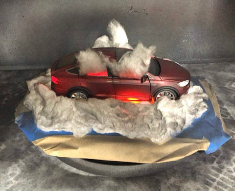 Model Car in Smoke