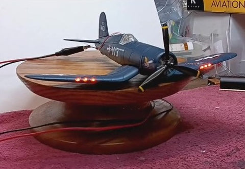 O-Gauge Corsair Model with Firing Gun Effect