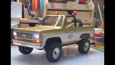 RC Controlled 1:24 Scale Texas DPS Blazer enhanced with Evan Designs LEDs