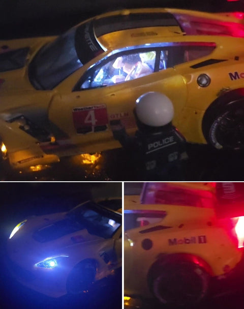 Revell Corvette C7.R Model in "Traffic Stop" Scenario