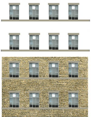 Stone panel for woollen mill model designed with Model Builder Software