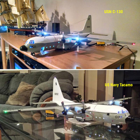USN C-130F Tacamo trainer model with Even Design's LEDs