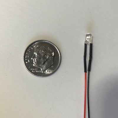 3mm LED next to a coin
