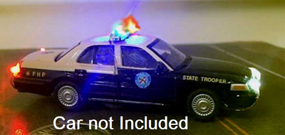 Police LED Lights for HO Scale - car not included