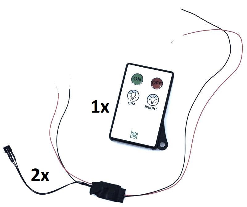 LED Remote Control and Dimmer with 2 Receiver