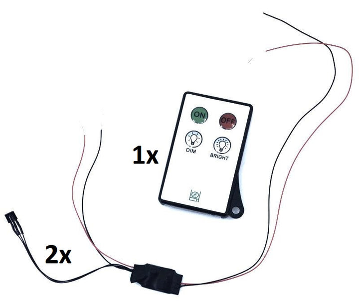 LED Remote Control and Dimmer with 2 Receiver