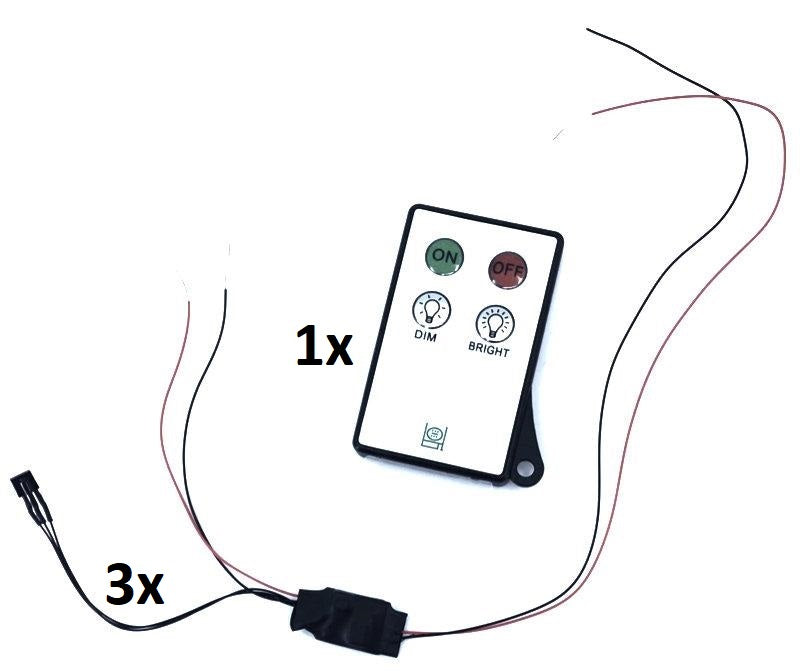 LED Remote Control and Dimmer with 3 Receiver