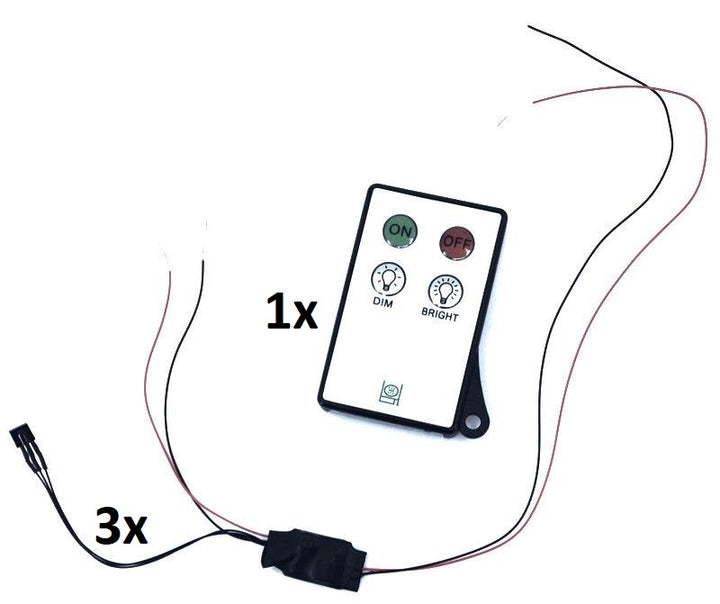 LED Remote Control and Dimmer with 3 Receiver