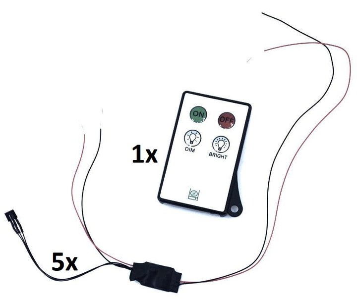 LED Remote Control and Dimmer with 5 Receiver
