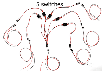 5 Way wire connector with switches