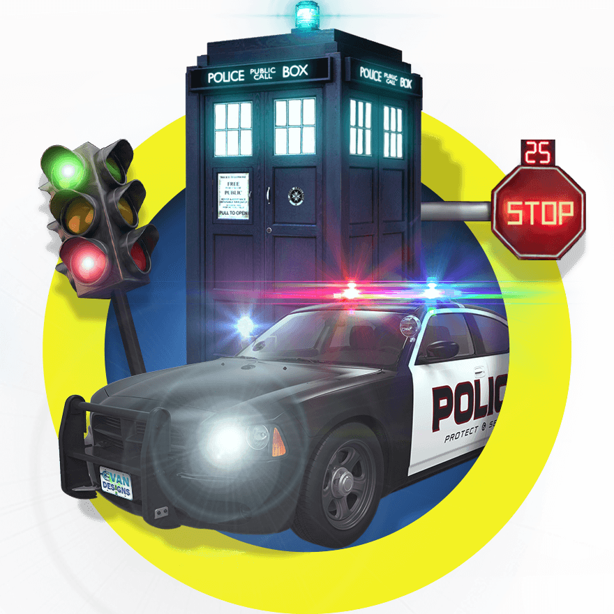 Diecast police lights sales