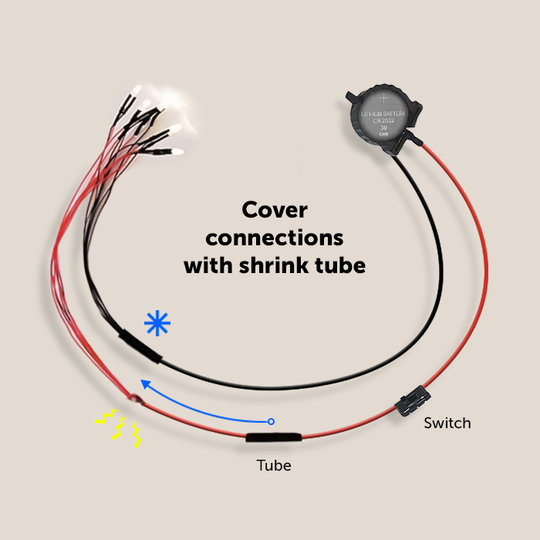 Our smallest Mini Battery holder for your LEDs