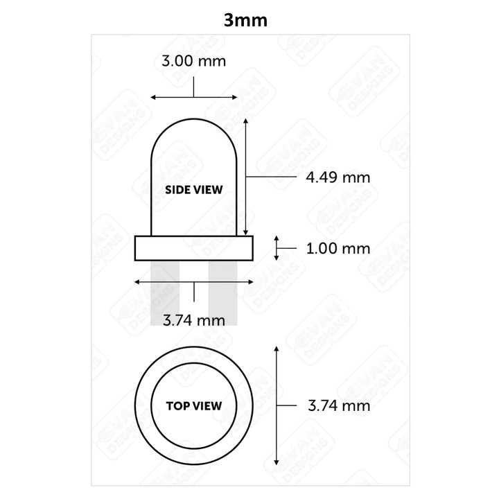 expanded size of 3mm LED