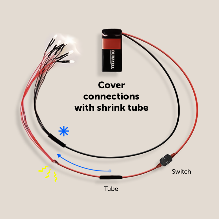 9 volt battery snap connector in use