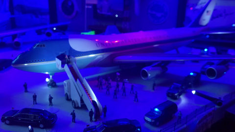 Air Force One Diorama Lighted with Evan Designs LEDs