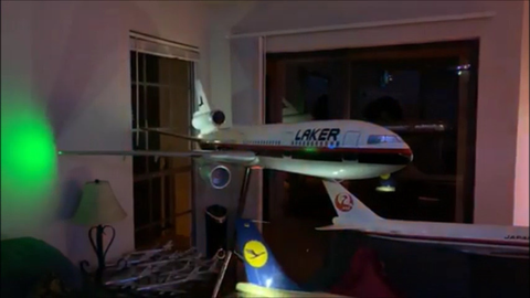 Airplane with LEDs