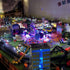 Burnzville city in night