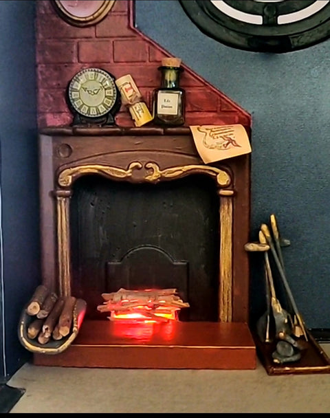Creepy Dollhouse fireplace