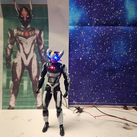 Demon Zett Custom Figure with Evan Designs LED Lighting