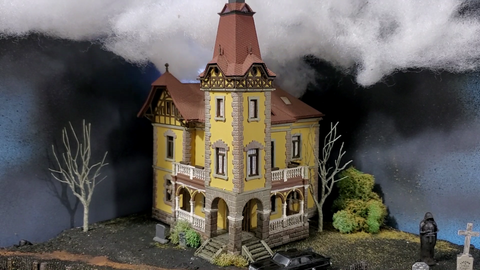 Haunted house scene
