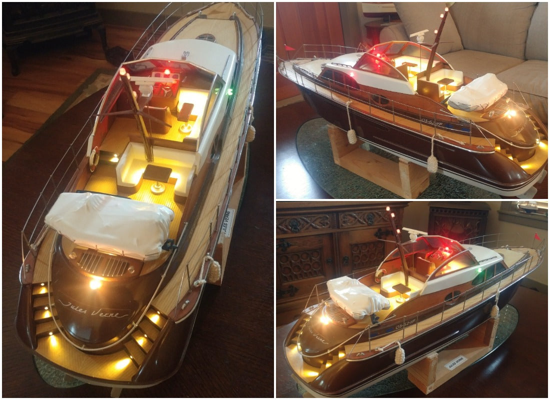 Rc boat best sale lights