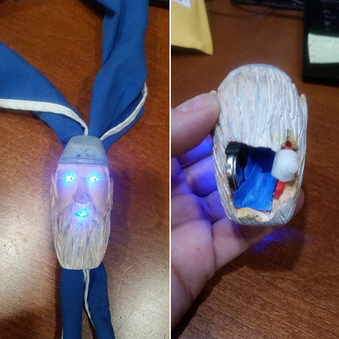LED Lights in a neckerchief slide