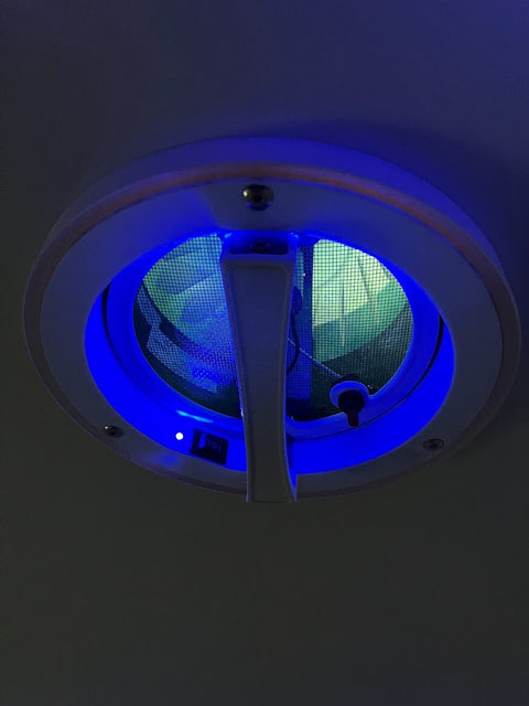 Light ring for RV bathroom with Blue 3mm LED