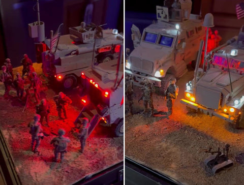 Military Model with Evan Designs LED Lights and Sound Effects