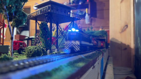 Model Railroad Scene with Evan Designs LEDs