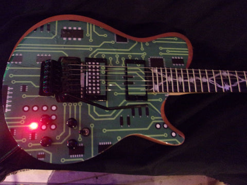 OHM - circuit board themed guitar