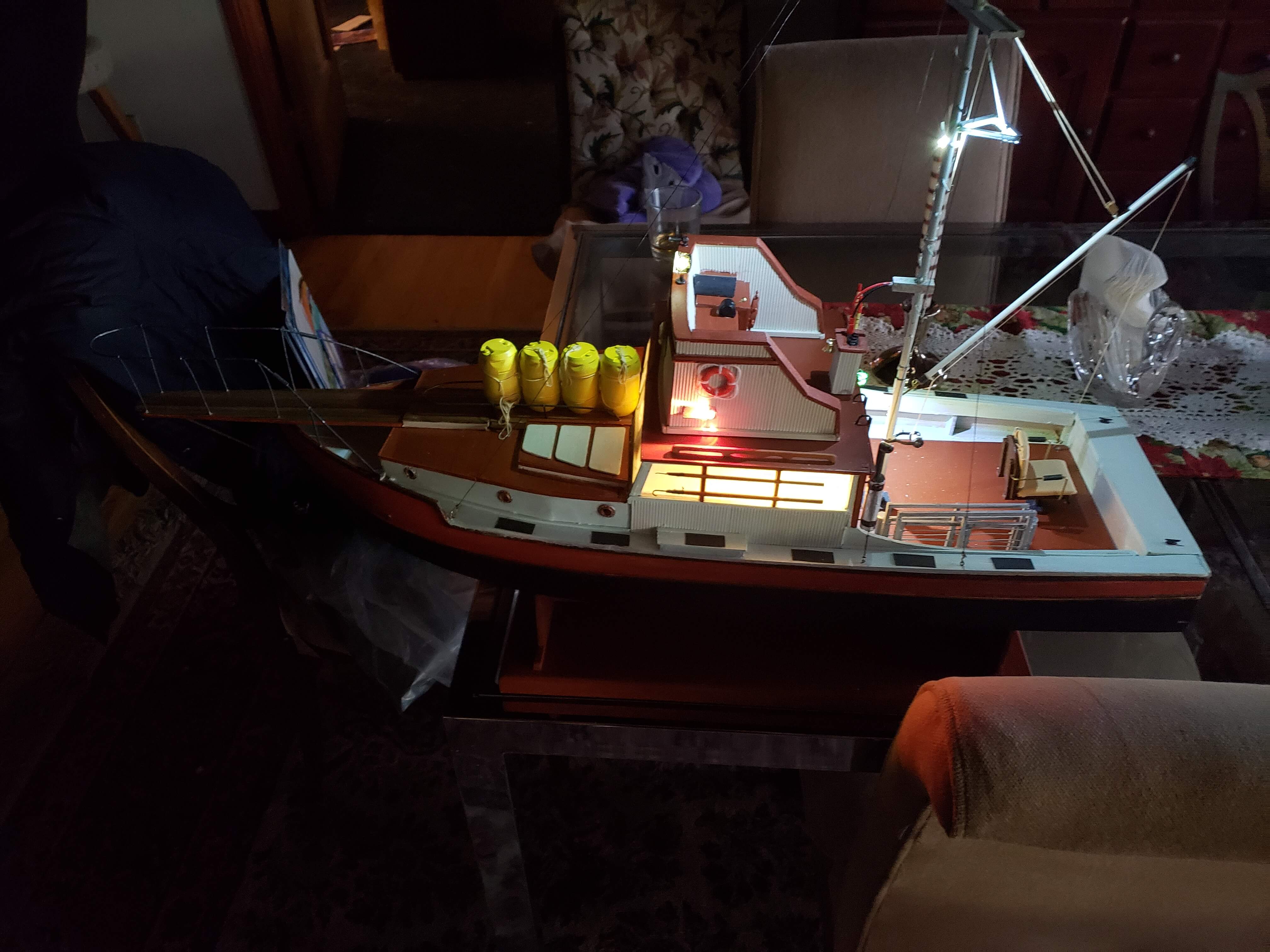 ORCA Boat Model with LED Lighting | Evan Designs