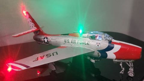 Revell F-84F Thunderstreak Model Illuminated with Chip LED Lights