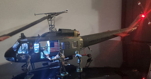 Revell UH-1D Huey Gunship Model with Chip Nano Z LEDs