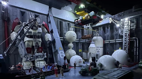 Robotech Defenders Hangar Diorama with LED Lighting