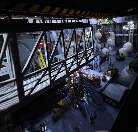 ROBOTECH Defense Force Factory Diorama with LED Lighting