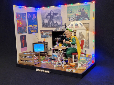 Saturday Morning Diorama with LED Lighting