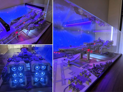 Sci-Fi Capital Ship Display with LED Lighting