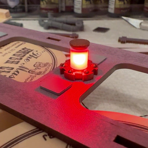 Sci-Fi Diorama with Rotating Red Emergency Light