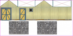 Small hand cart type work shed created with Model Builder Software