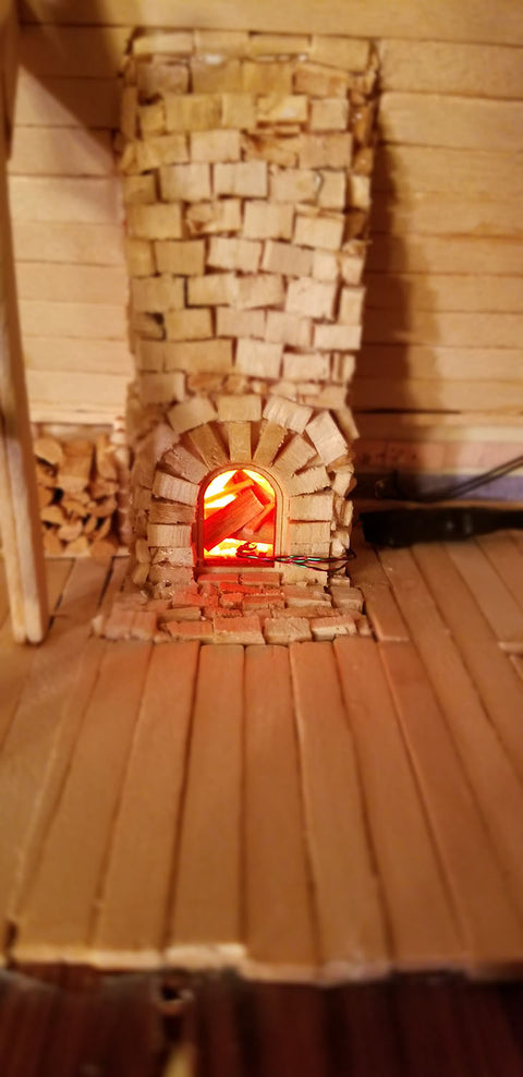 The small scale fireplace