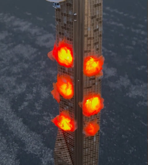 The Towering Inferno Model with Fire LED Lighting