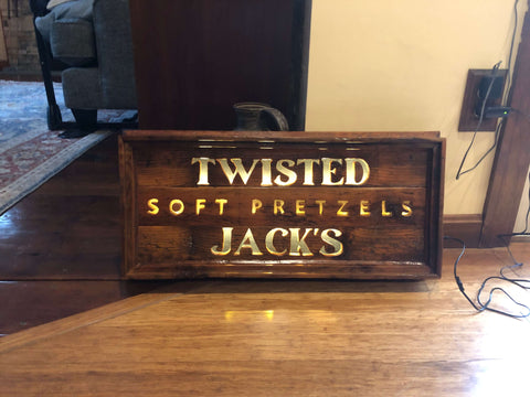 Twisted Soft Pretzels Jacks Signboard