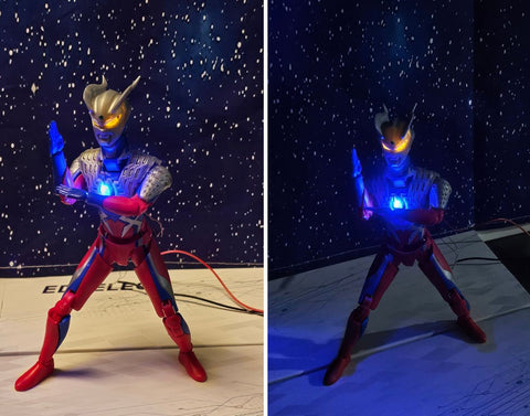Ultraman Zero Bandai Model with Custom LED Effects