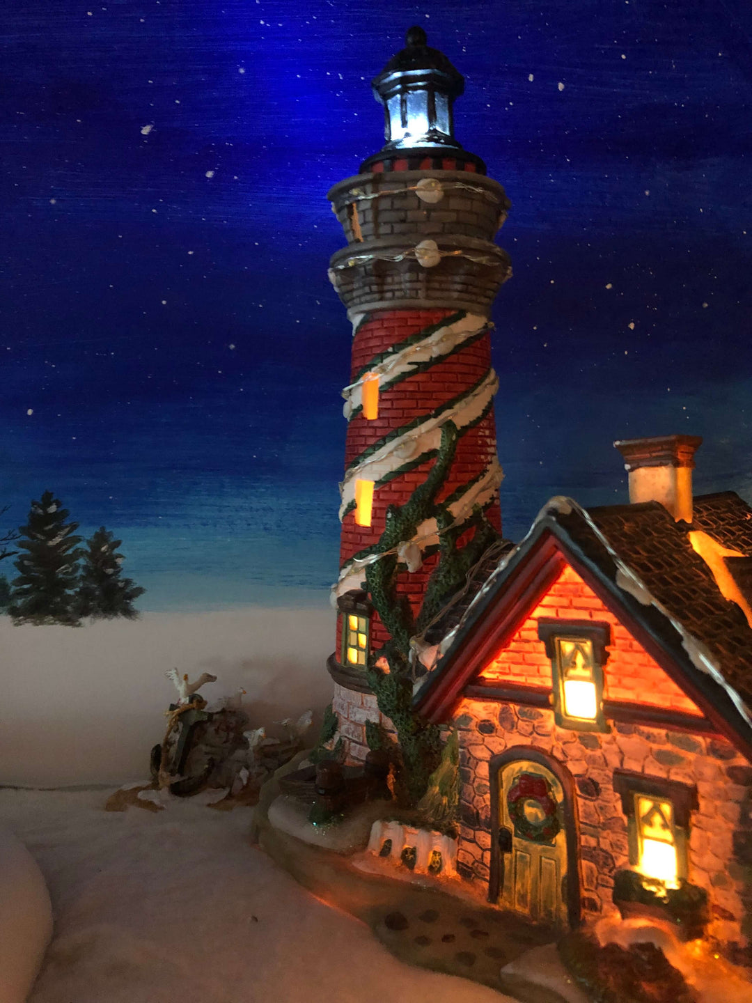 Led Lighthouse Model Village Lighthouse Model with LED Lighting