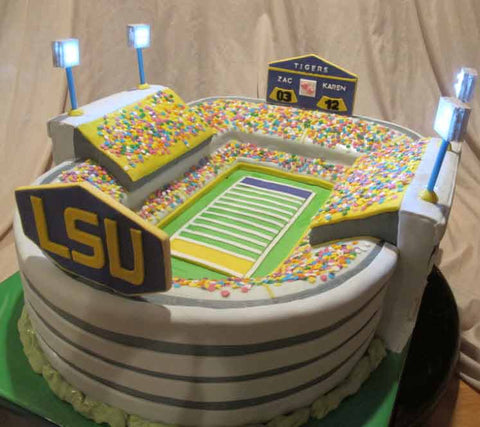 Beautiful LSU Tiger stadium cake